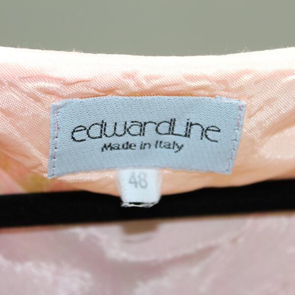 Vintage Edwardline Front Tie Italian Midi Dress Peach Pink Size 10 - Picture 7 of 7